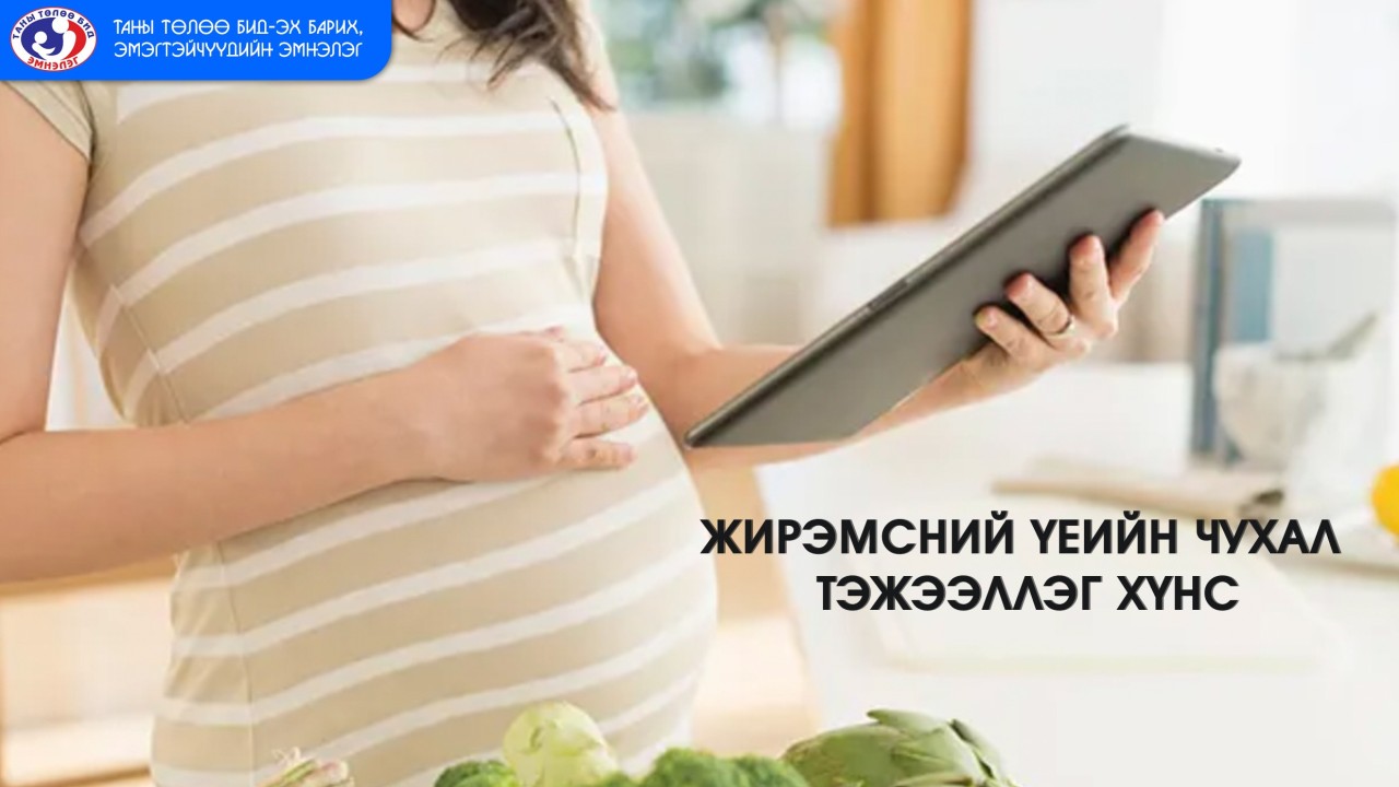 Жирэмсний үеийн чухал тэжээллэг хүнс